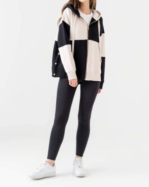 COTTON NYLON EA ZIP 3 THREAD HOODIE
