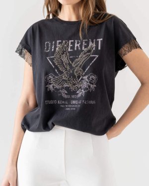 100% COTTON PRINTED DROP SHOULDER T SHIRT
